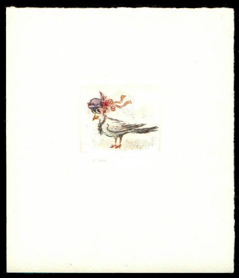 Druckgrafik   Kaltnadelradierung   Vogelhochzeit   Titel : Elster  -  zurück zur Übersicht hier klicken